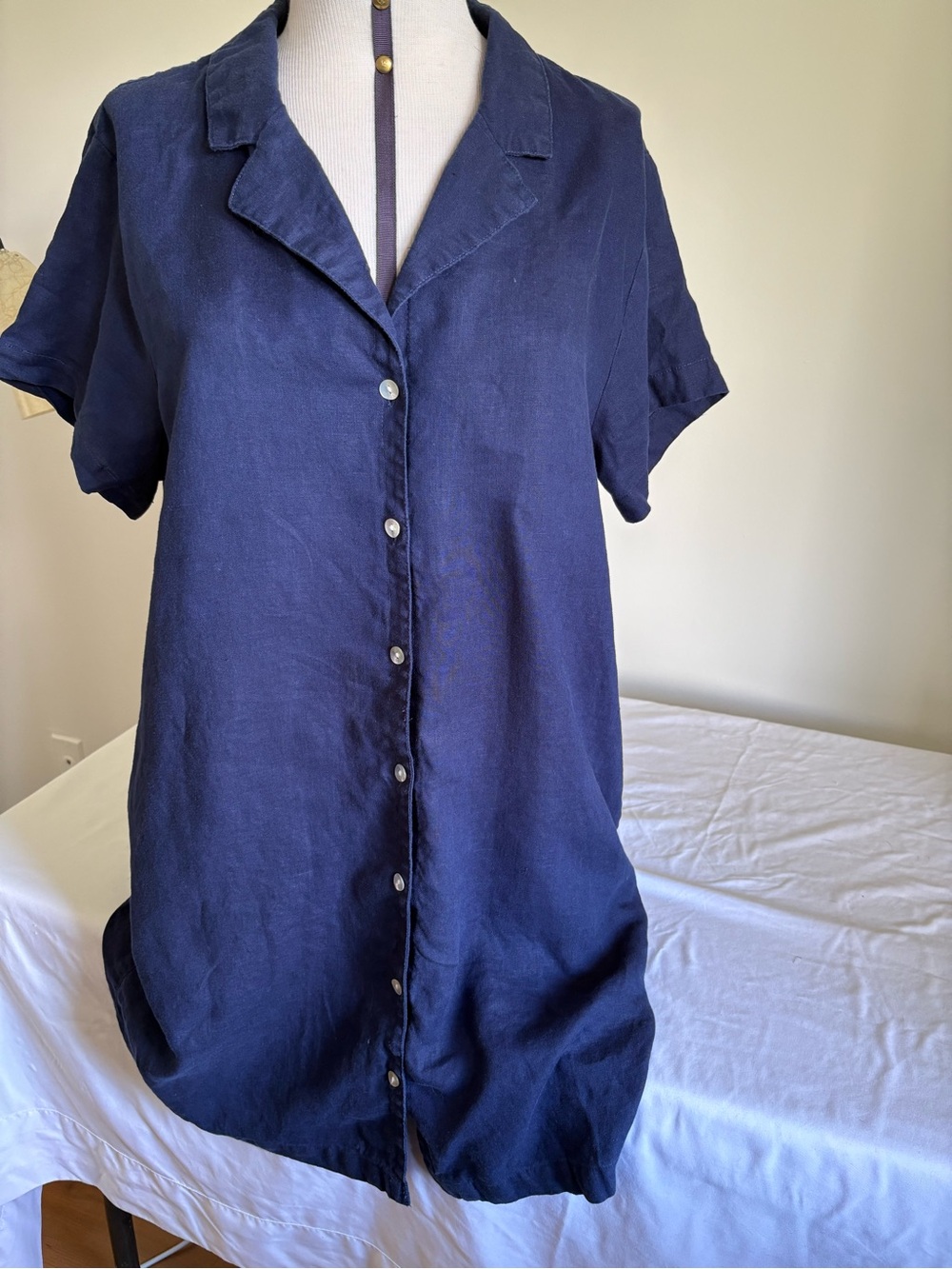 Tahari Linen Shirt Dress